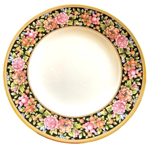 Wedgwood Bone China Salad Plate Floral Gold Trim Clio Pattern Vintage 90s - Picture 1 of 4